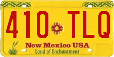 NM license plate 410TLQ