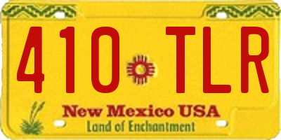 NM license plate 410TLR