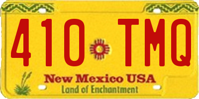 NM license plate 410TMQ