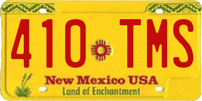 NM license plate 410TMS