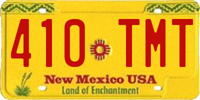 NM license plate 410TMT