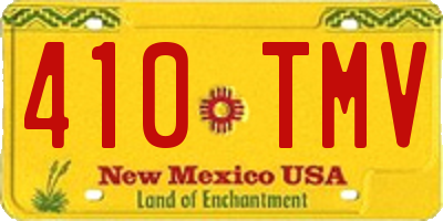 NM license plate 410TMV