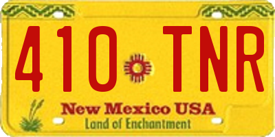 NM license plate 410TNR