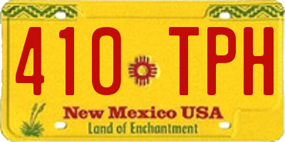 NM license plate 410TPH