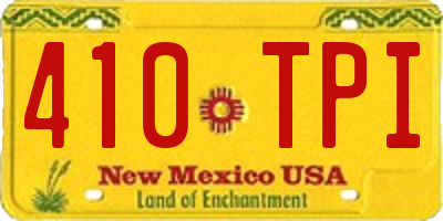 NM license plate 410TPI