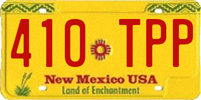 NM license plate 410TPP