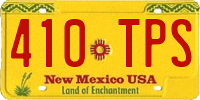 NM license plate 410TPS