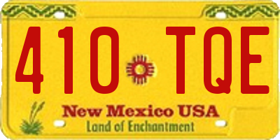 NM license plate 410TQE