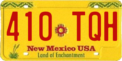 NM license plate 410TQH