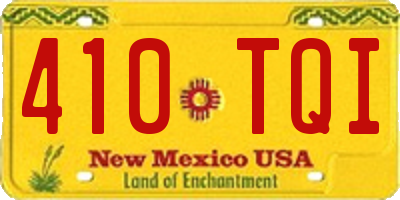 NM license plate 410TQI