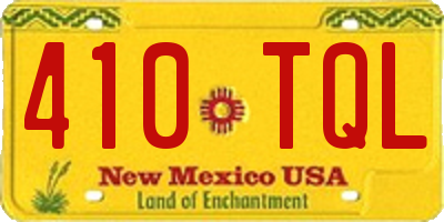 NM license plate 410TQL