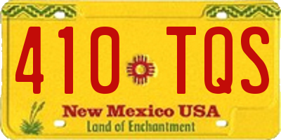NM license plate 410TQS