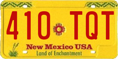 NM license plate 410TQT