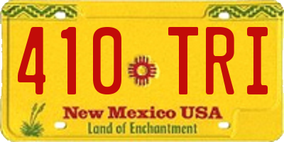 NM license plate 410TRI