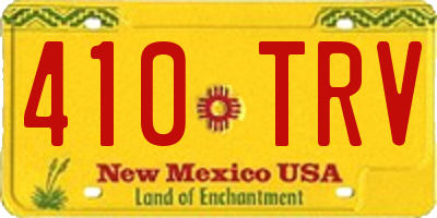NM license plate 410TRV