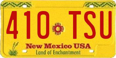 NM license plate 410TSU