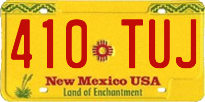 NM license plate 410TUJ