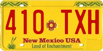 NM license plate 410TXH