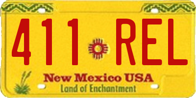 NM license plate 411REL