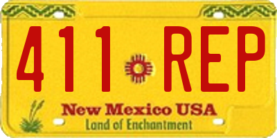 NM license plate 411REP