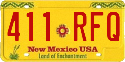 NM license plate 411RFQ