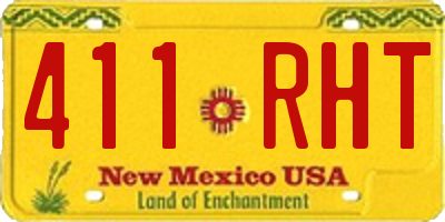 NM license plate 411RHT