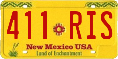 NM license plate 411RIS
