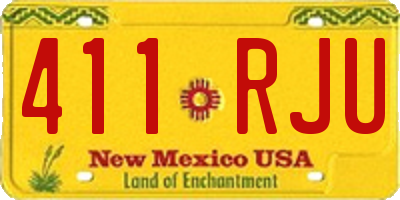 NM license plate 411RJU