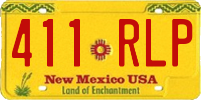NM license plate 411RLP