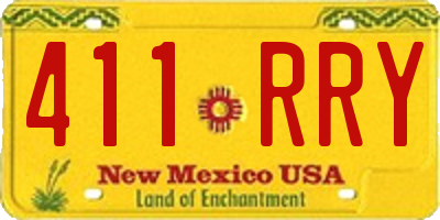 NM license plate 411RRY