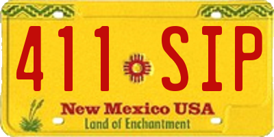 NM license plate 411SIP
