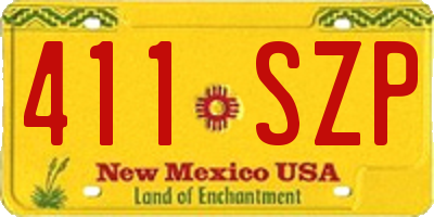 NM license plate 411SZP