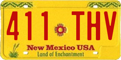 NM license plate 411THV