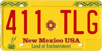NM license plate 411TLG