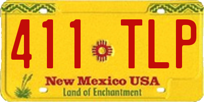 NM license plate 411TLP