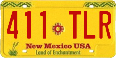NM license plate 411TLR