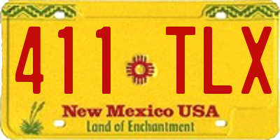 NM license plate 411TLX