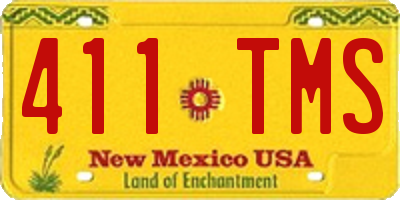 NM license plate 411TMS
