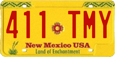 NM license plate 411TMY
