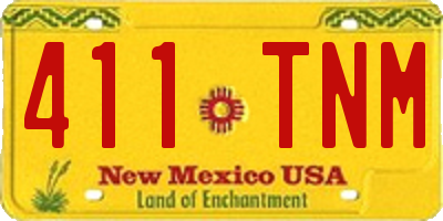 NM license plate 411TNM