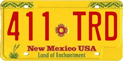 NM license plate 411TRD