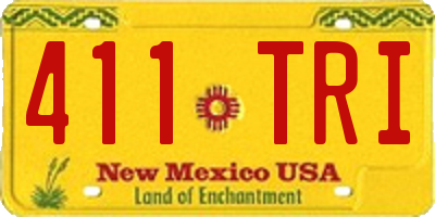 NM license plate 411TRI