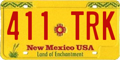 NM license plate 411TRK