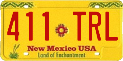 NM license plate 411TRL