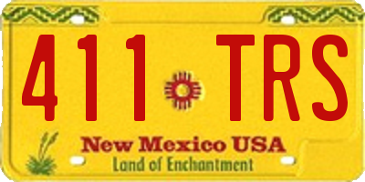 NM license plate 411TRS