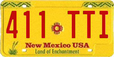 NM license plate 411TTI