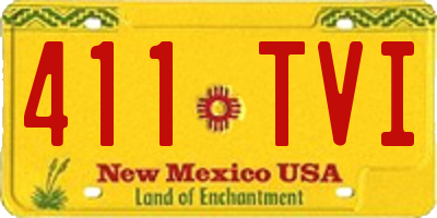 NM license plate 411TVI