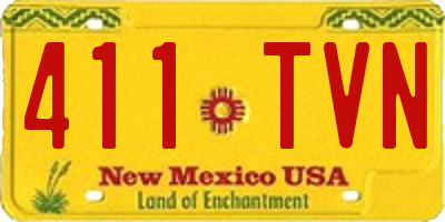 NM license plate 411TVN