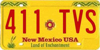 NM license plate 411TVS