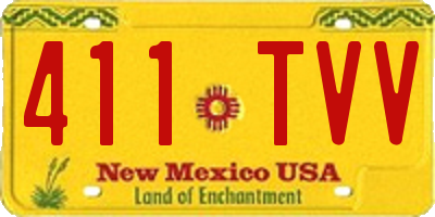 NM license plate 411TVV